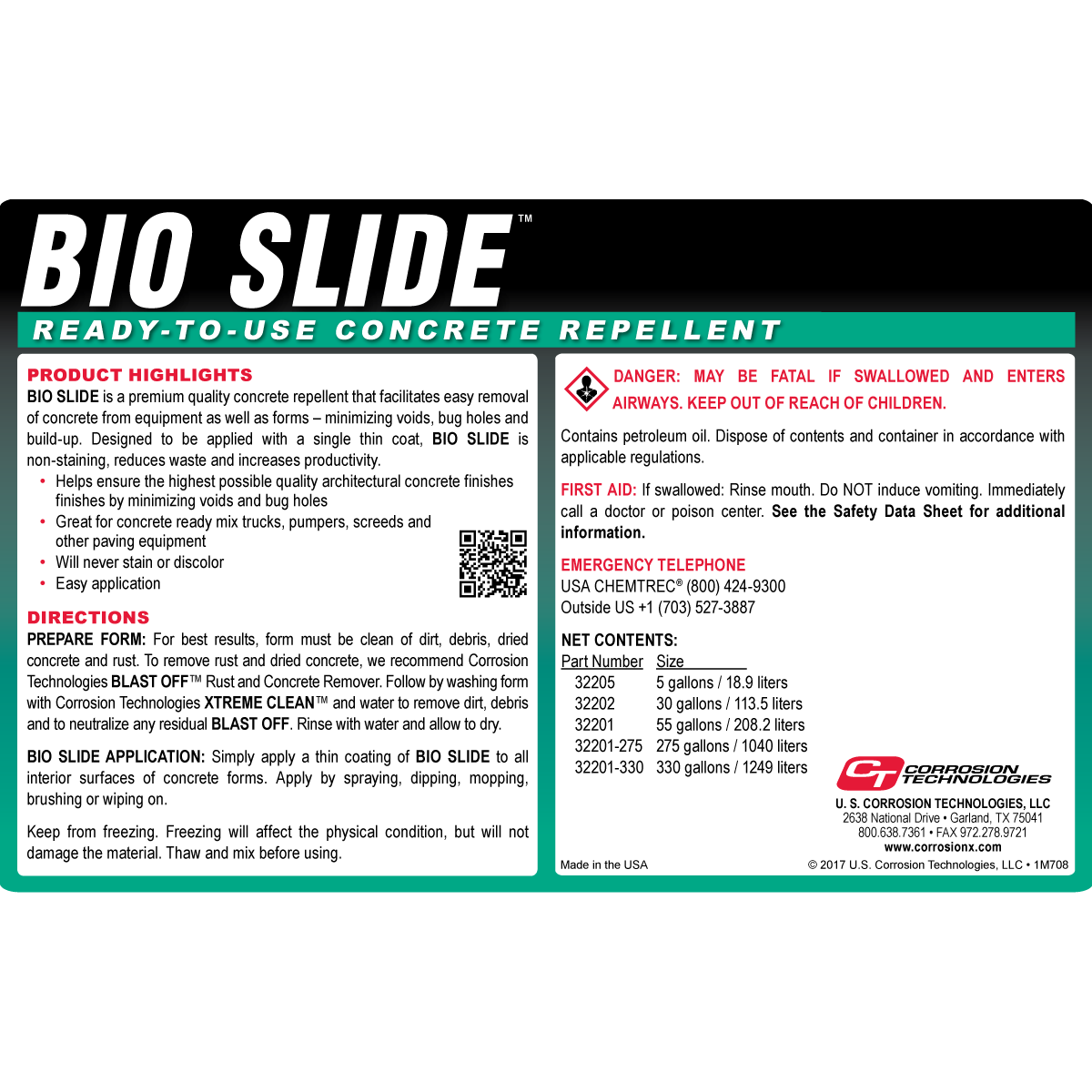 Bio Slide concrete form release