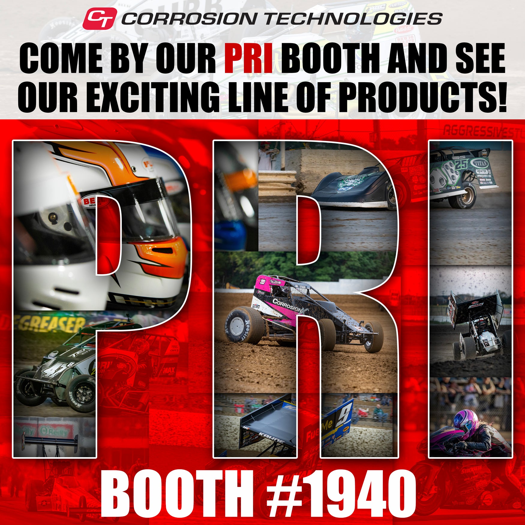 Visit Corrosion Technologies at Performance Racing Industry (PRI) 2023 trade show in Indy