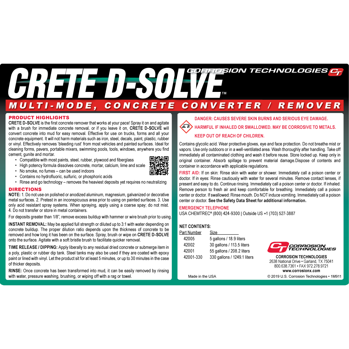 Concentrado decapante de hormigón Crete D-Solve