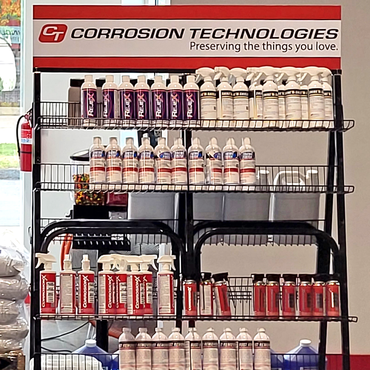 Corrosion Technologies retail shelf header card