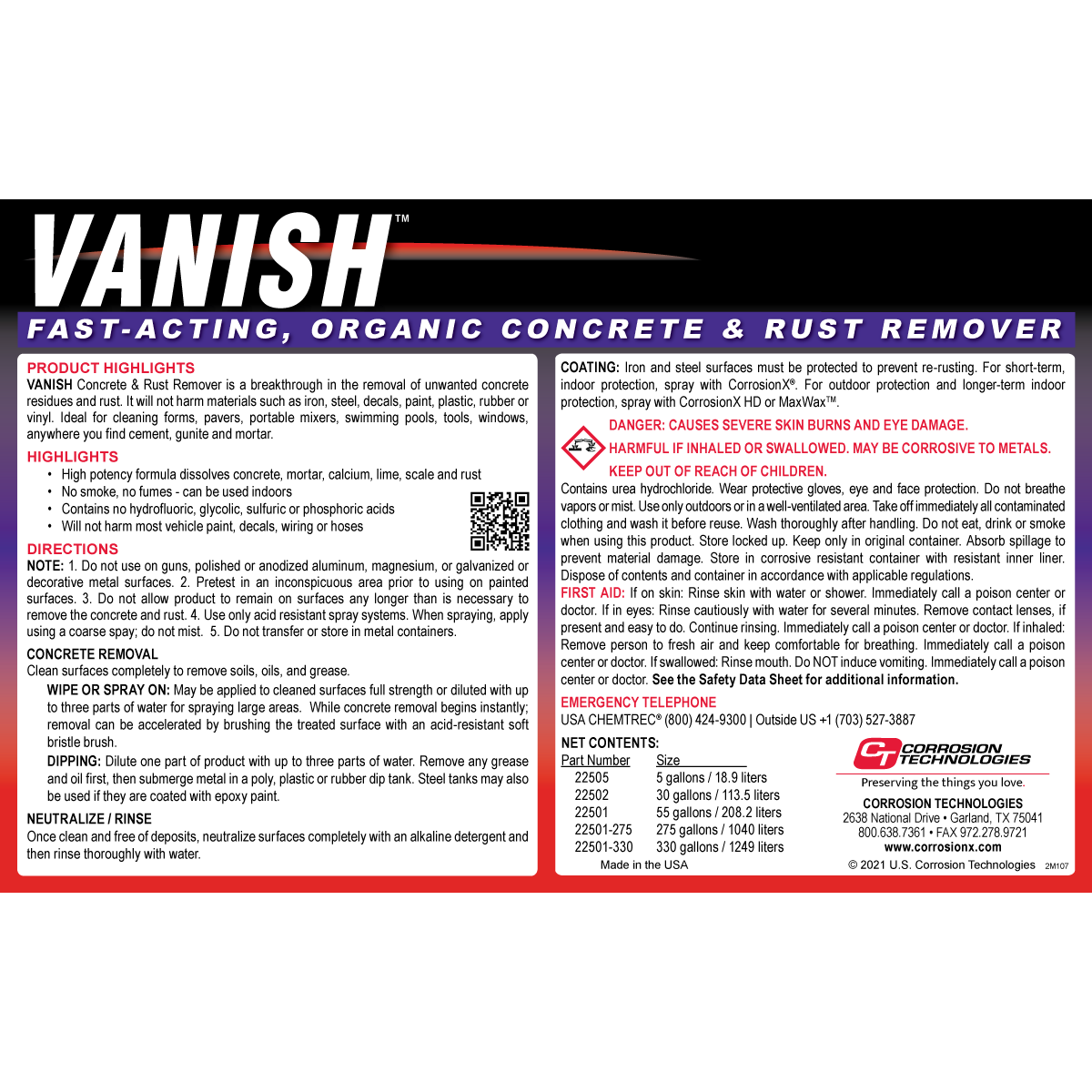 Vanish concrete remover