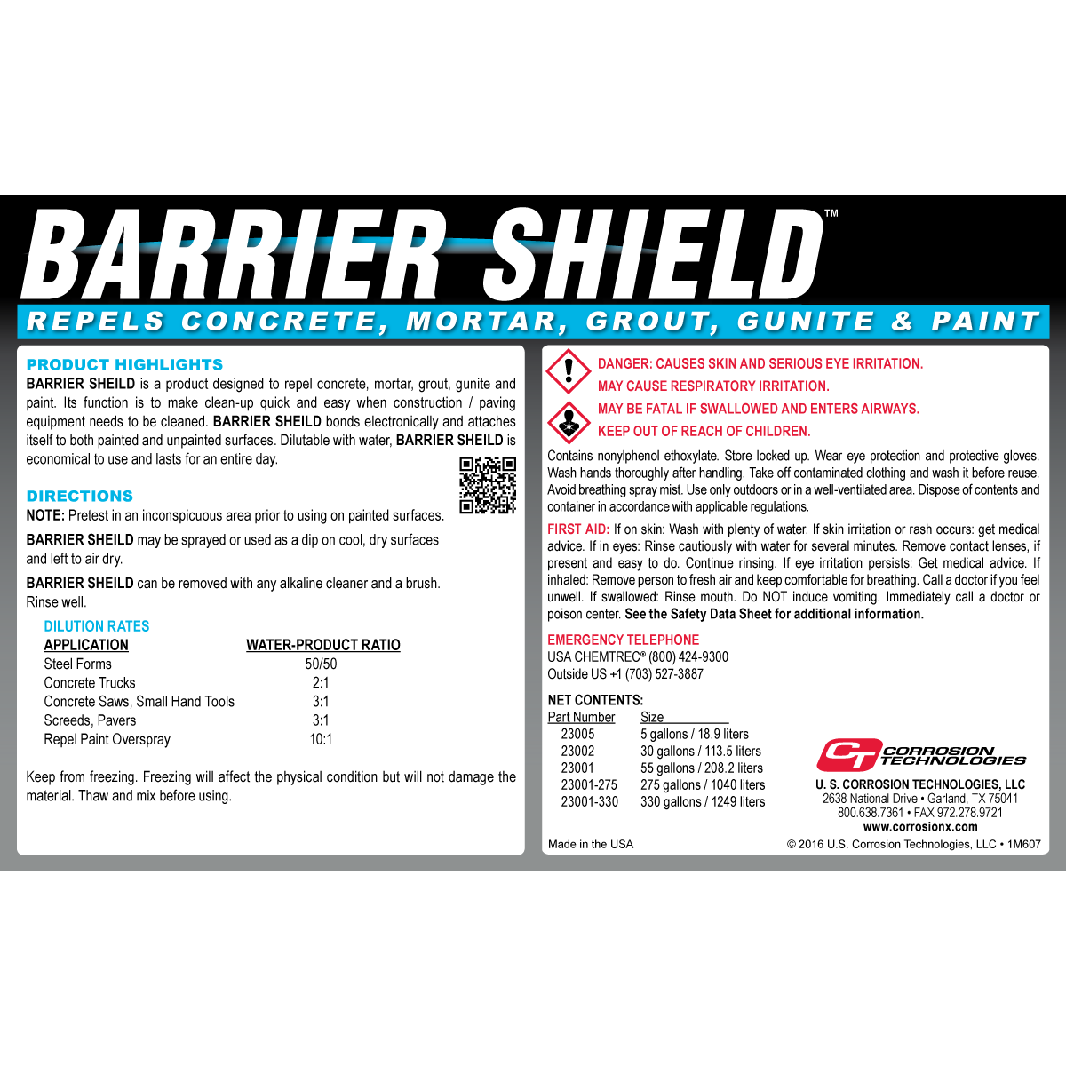 Barrier Shield concrete repellent coating