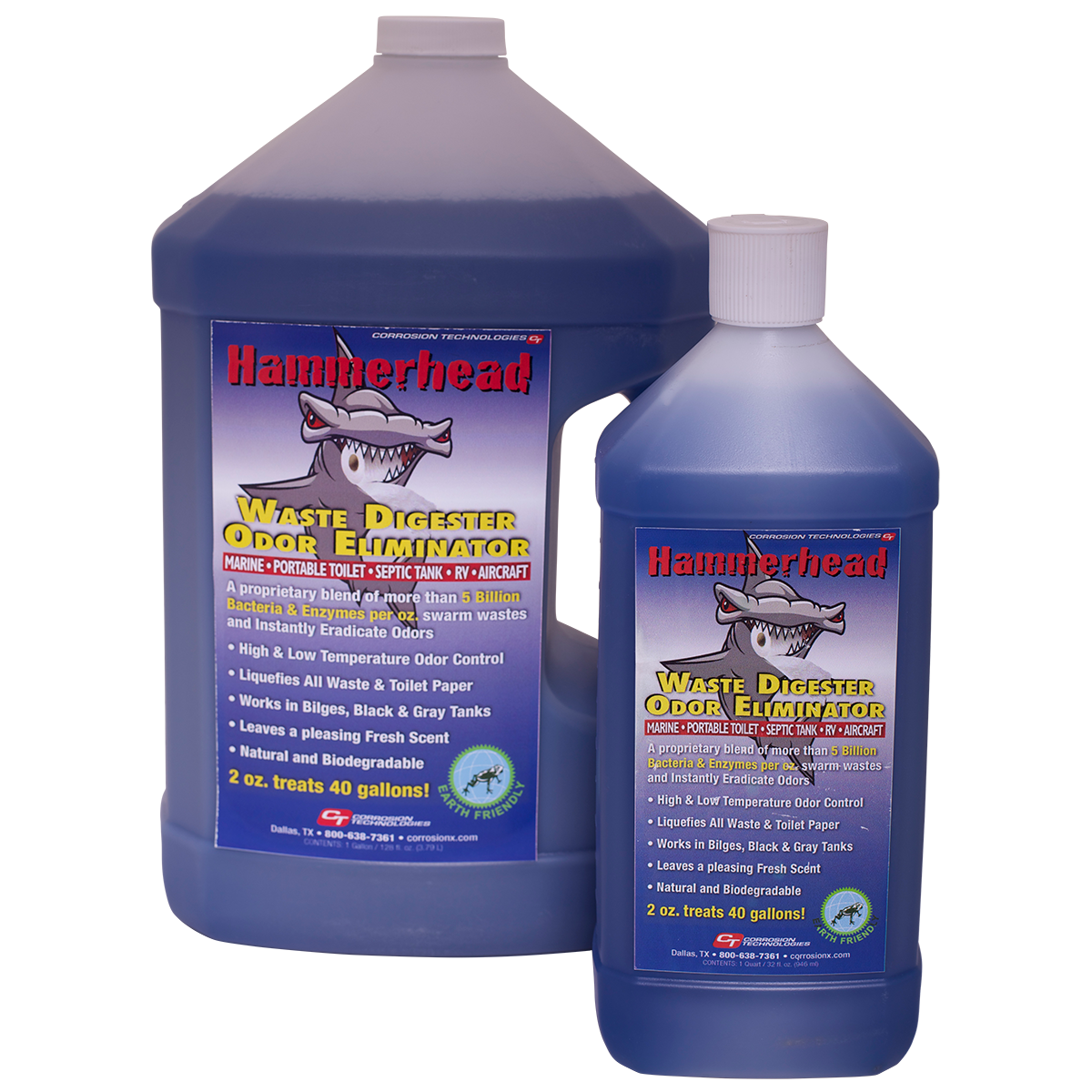 Hammerhead waste digester / odor eliminator