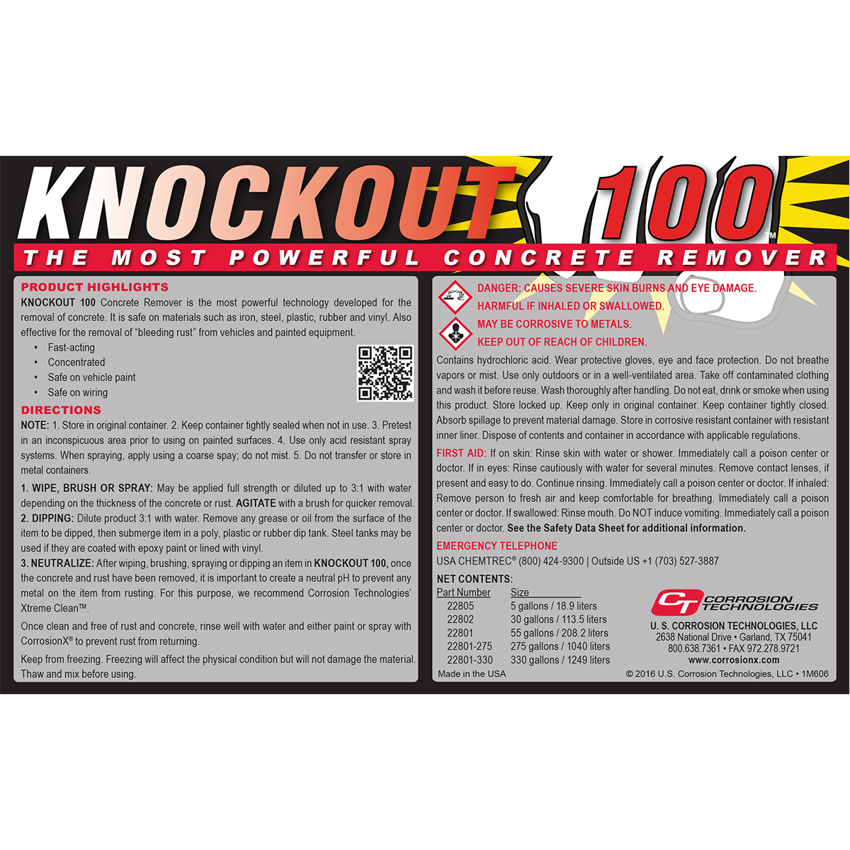 Removedor de concreto de alta resistencia Knockout 100