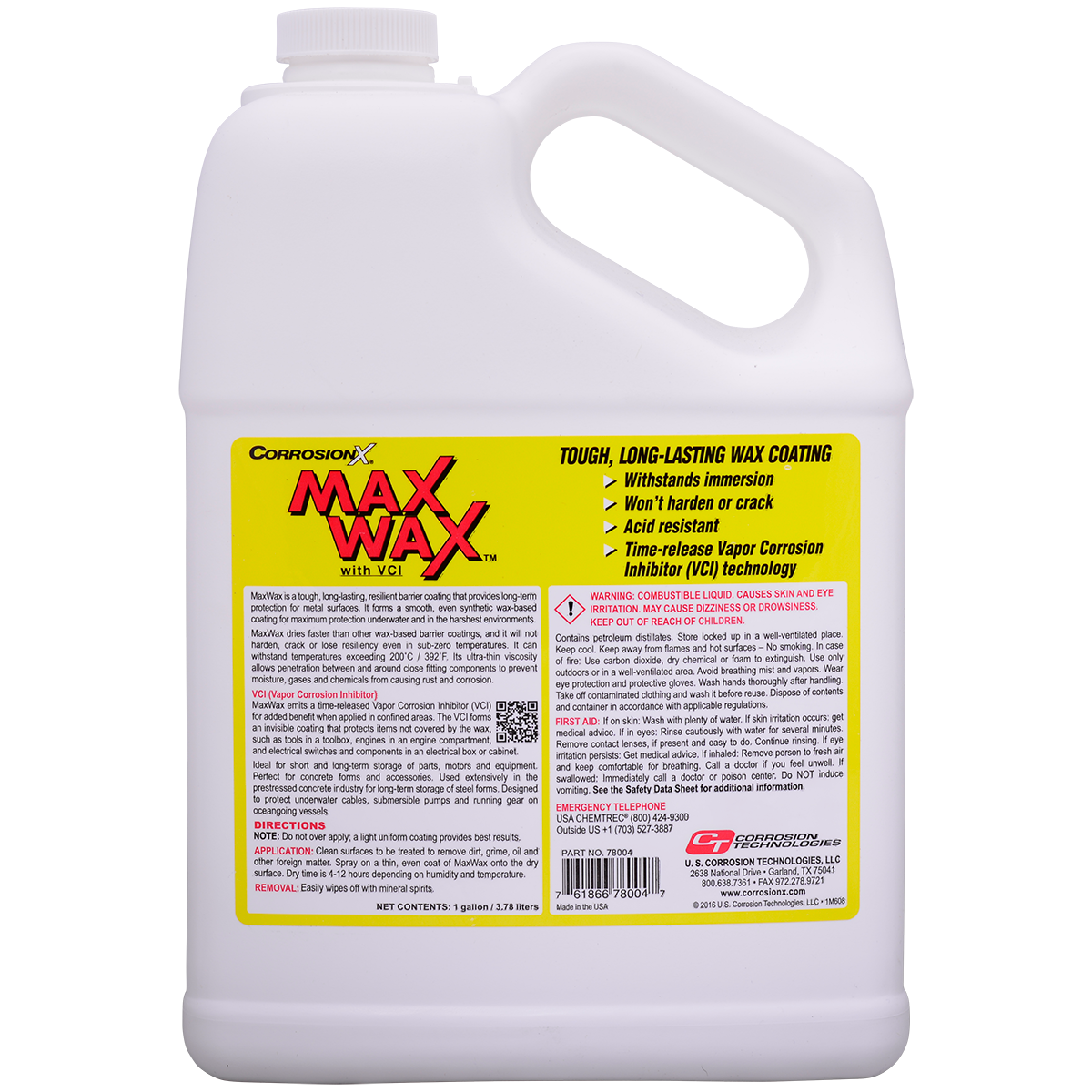 MaxWax dry, long-lasting corrosion preventive coating