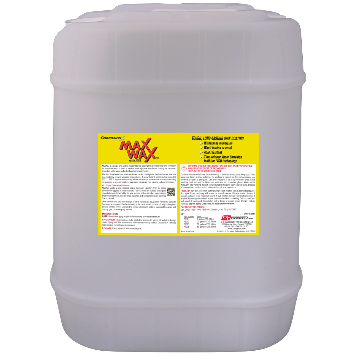 MaxWax dry, long-lasting corrosion preventive coating