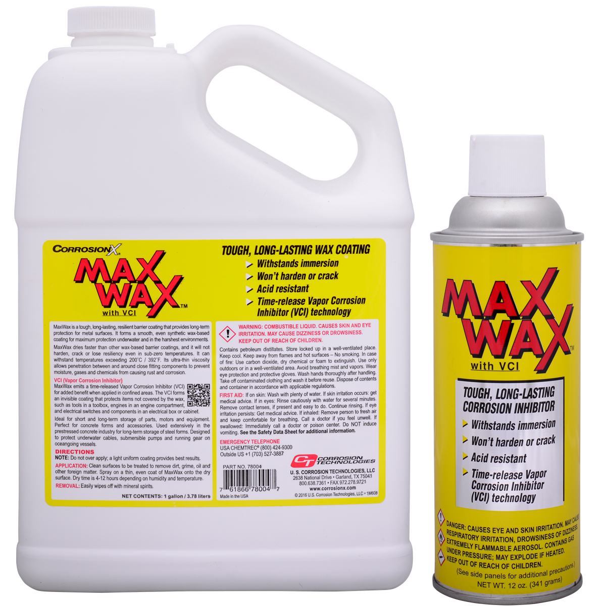 Recubrimiento preventivo contra la corrosión duradero y seco MaxWax