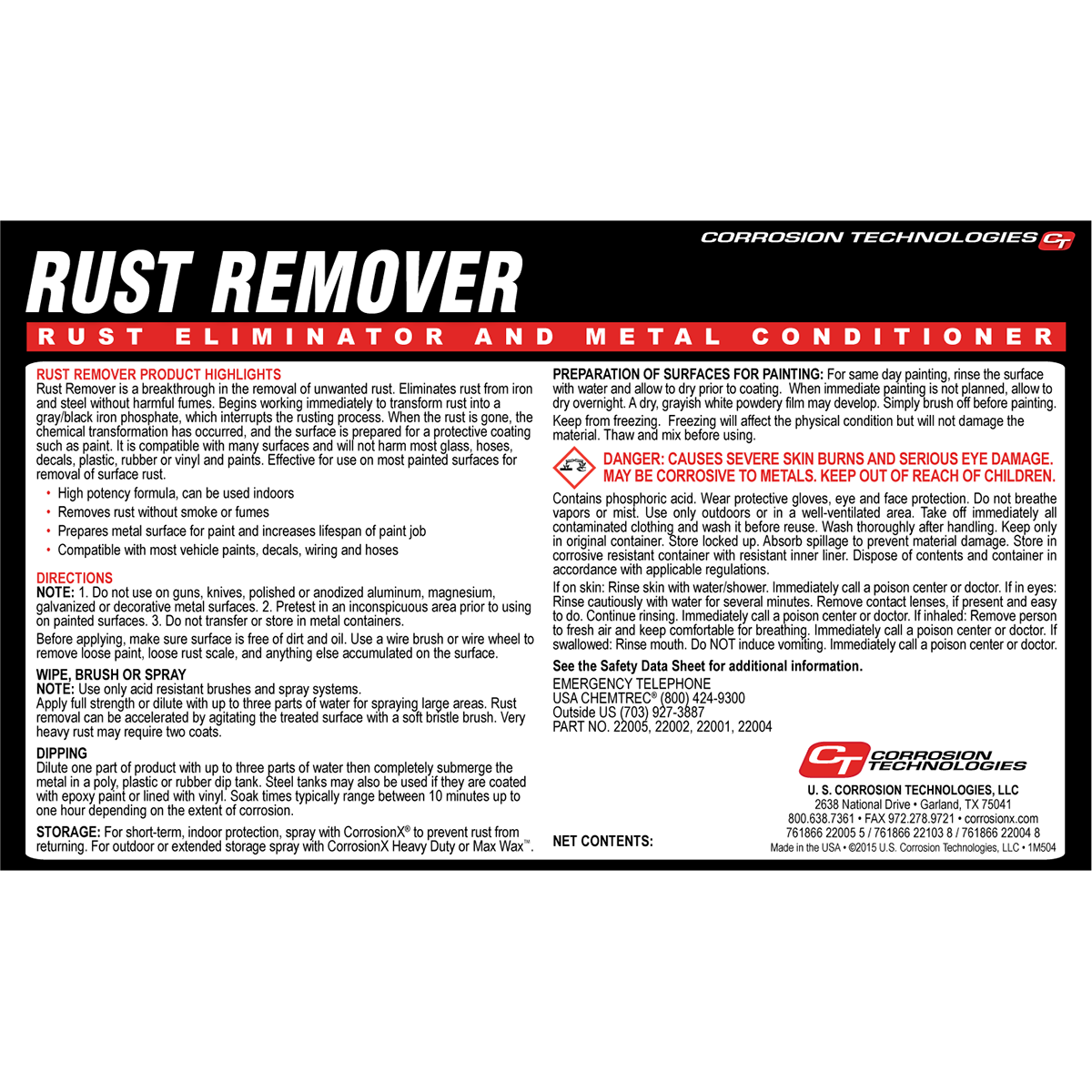 Rust Remover Corrosion Technologies